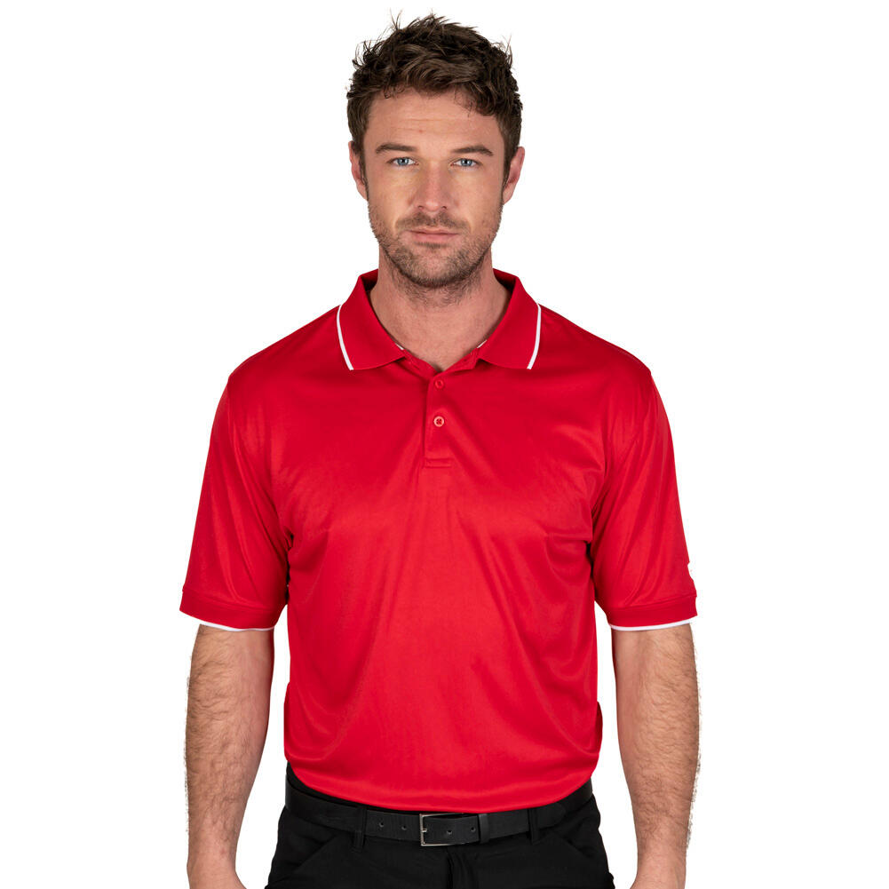 ISLAND GREEN Mens Performance Quick Dry Golf Polo Shirt