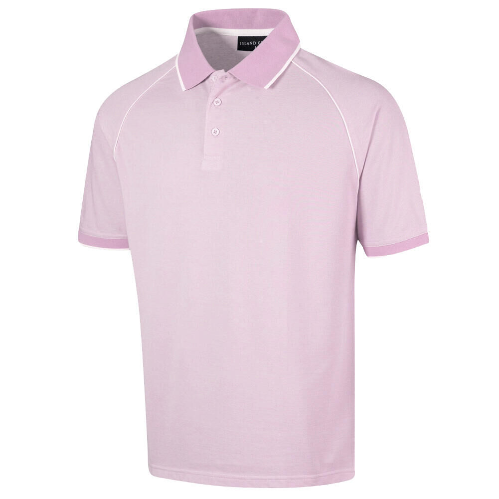 ISLAND GREEN Mens UV Protection Raglan Golf Polo Shirt