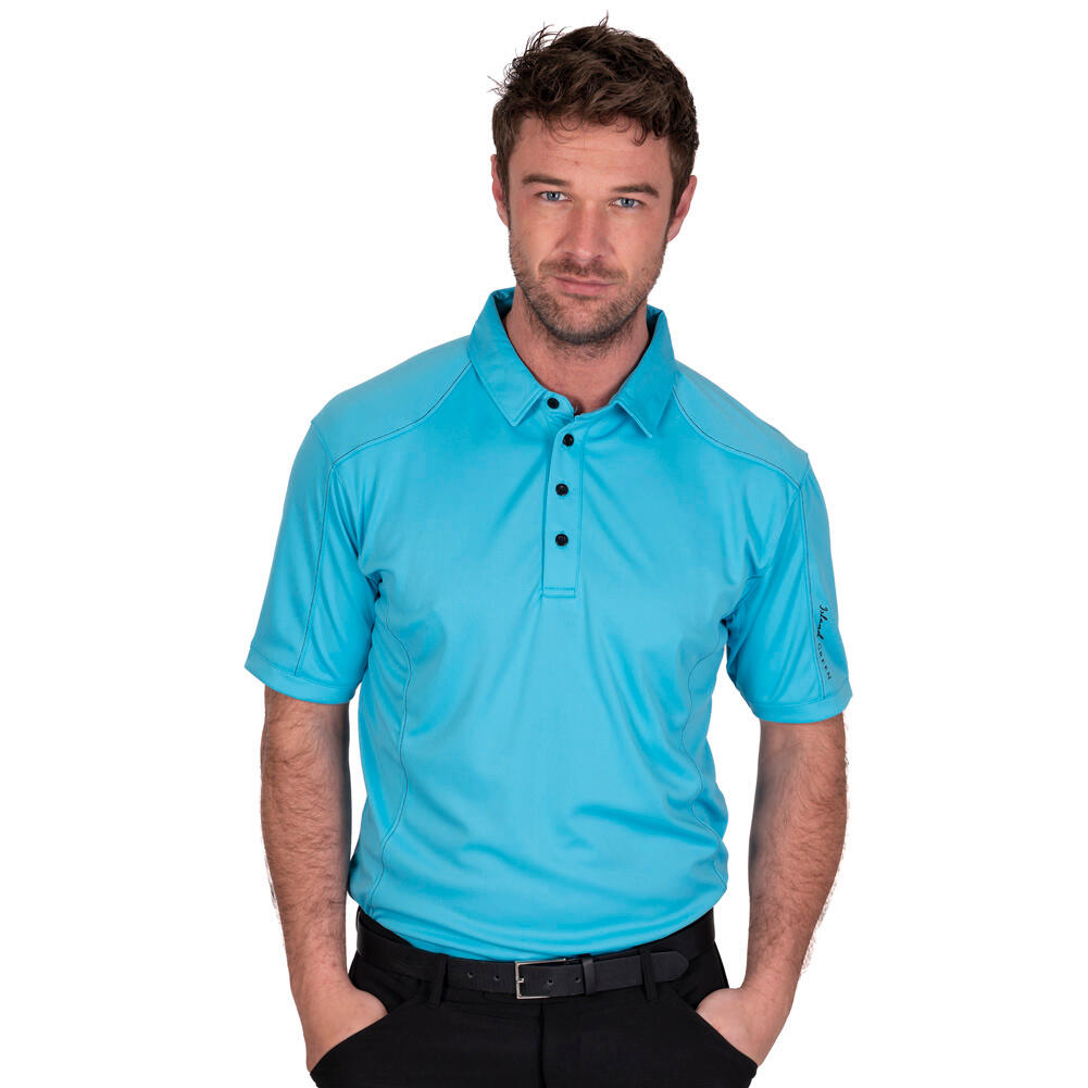 ISLAND GREEN Mens Top Stitch Golf Polo Shirt