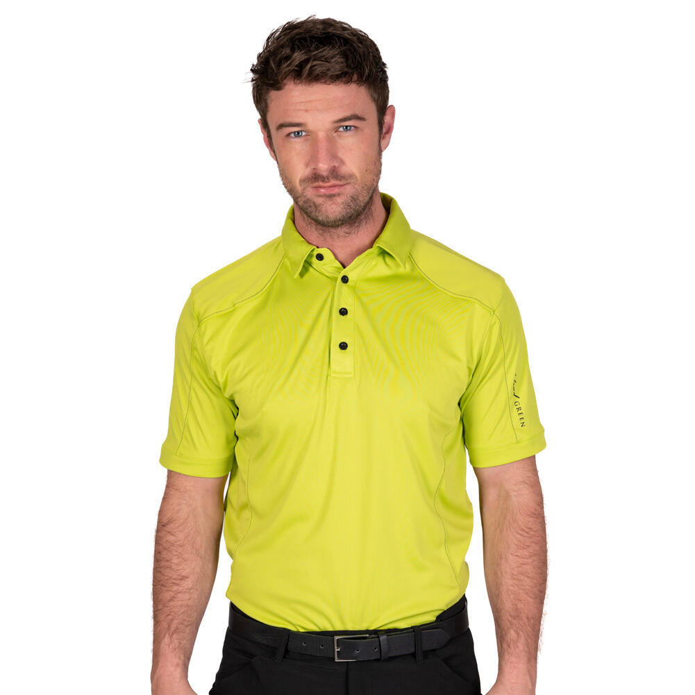 ISLAND GREEN Mens Top Stitch Golf Polo Shirt