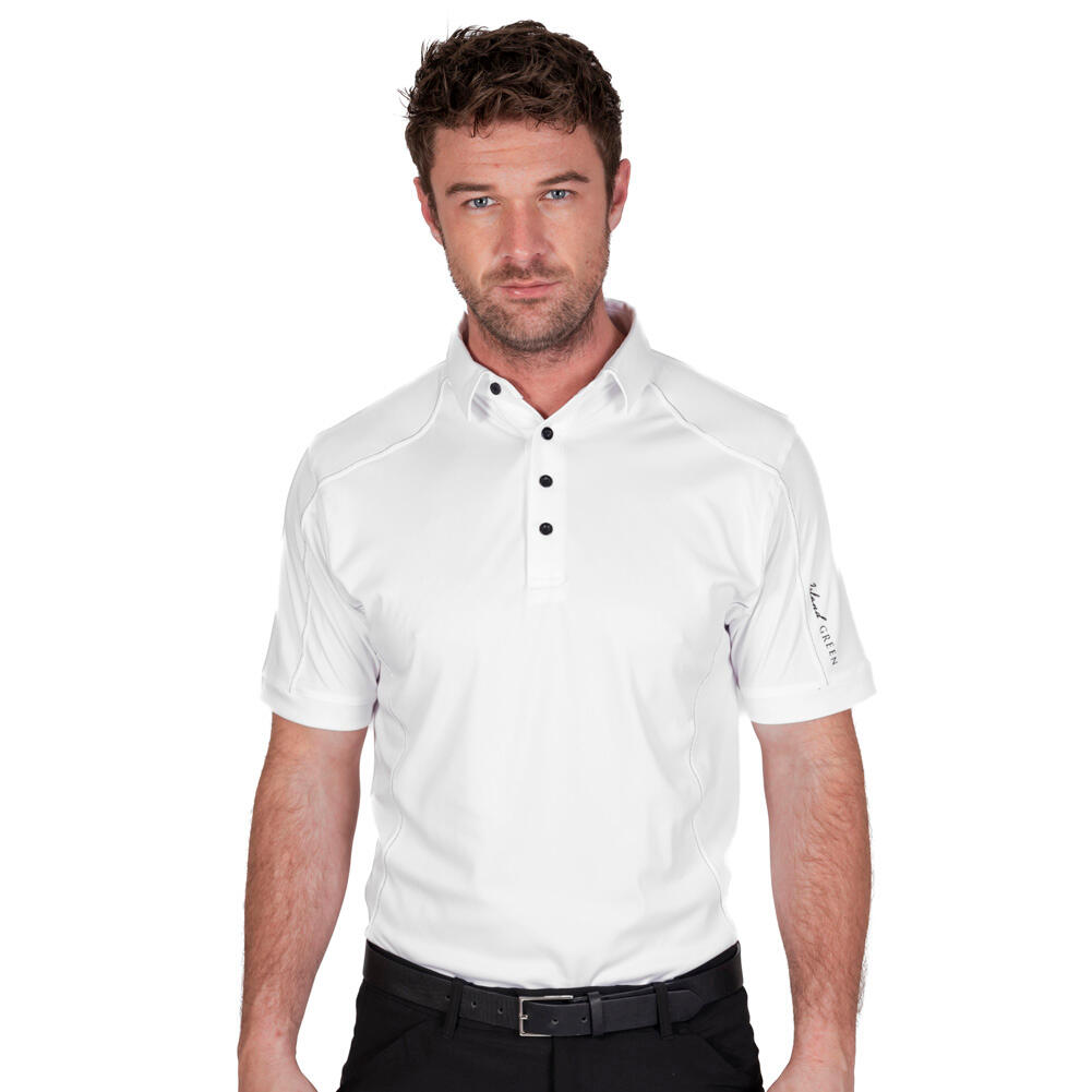 ISLAND GREEN Mens Top Stitch Golf Polo Shirt