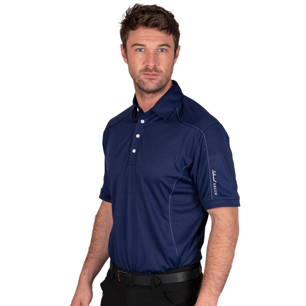 Mens Top Stitch Golf Polo Shirt 2/5