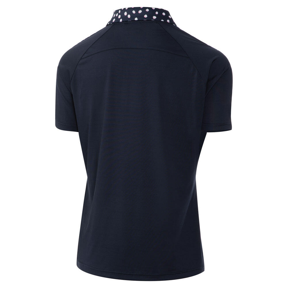 Ladies Printed Collar Raglan Golf Polo Shirt 2/3