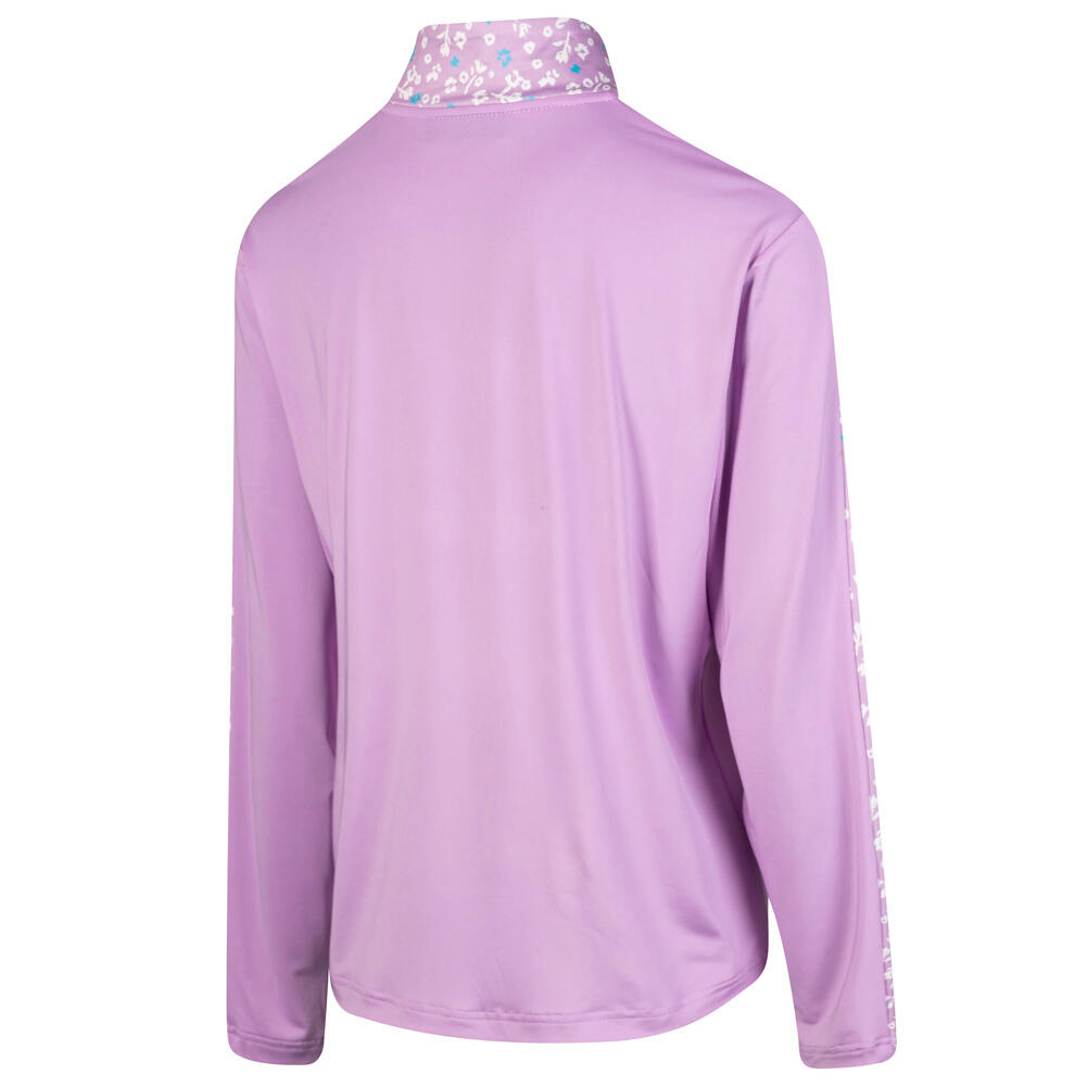 Ladies Floral Print Quick Dry Golf Top Layer 2/4