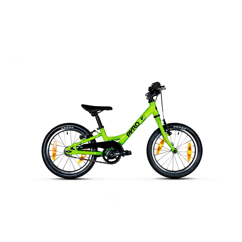 PYRO BIKES PYRO SIXTEEN small grün - Leichtes 16-Zoll Kinderfahrrad, Lenker mitwachsend