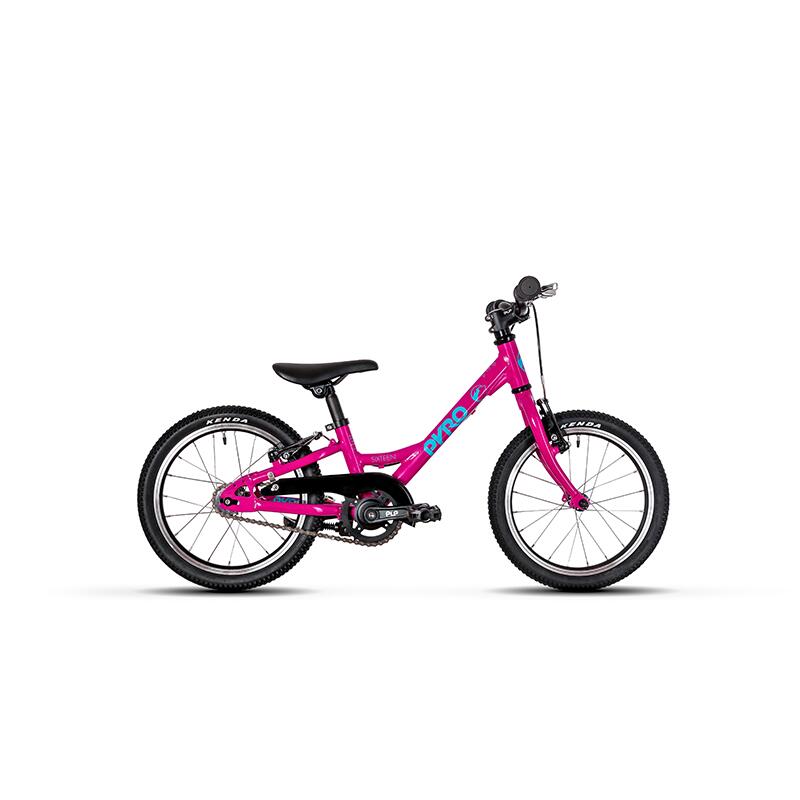 PYRO BIKES PYRO SIXTEEN small magenta - Leichtes 16-Zoll Kinderfahrrad, Lenker mitwachsend