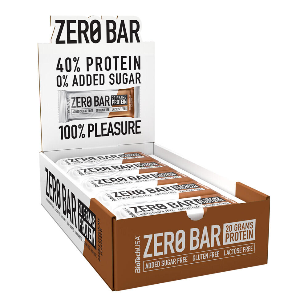 Biotechusa - Barres Protéinées - Zero Bar - Double Chocolat - Barre Protéinée - 50 G - Decathlon