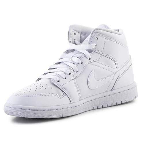 Trainers Female Nike Air Jordan 1 Mid White 3/5