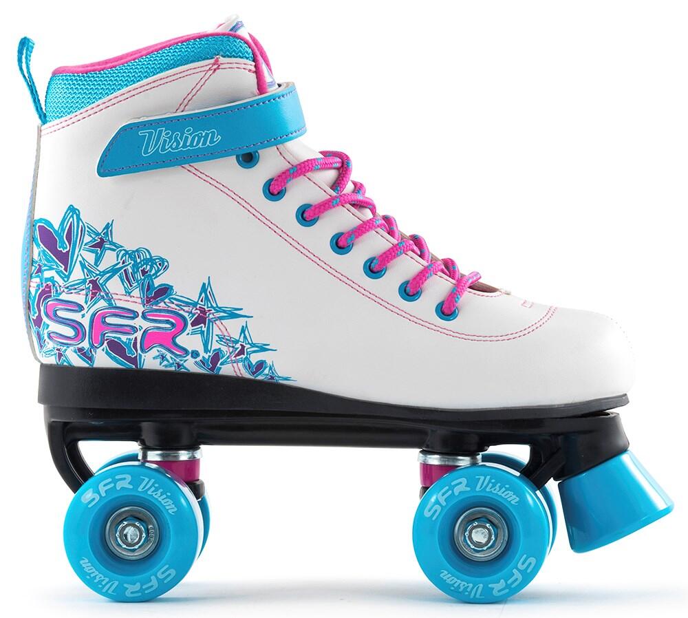 SFR Vision II White/Blue Kids Quad Roller Skates