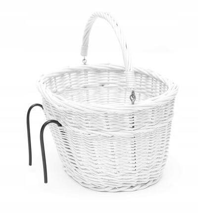 Panier en Osier ONYX Vélo Petit Blanc Eco