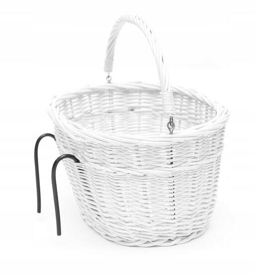 Cesto di Vimini ONYX Bicicletta Piccola Bianco Eco