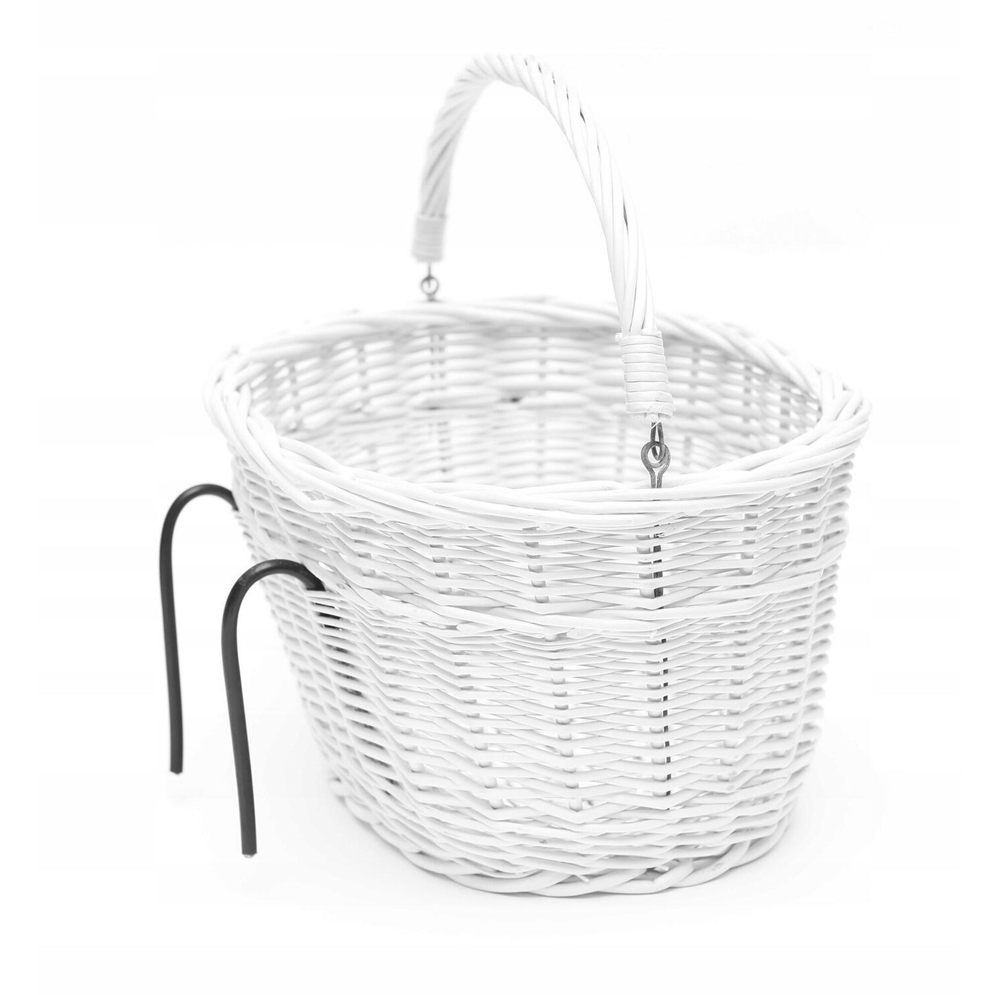 Onyx - Panier En Osier Onyx Vélo Petit Blanc Eco - Panier Vélo - Blanc - Decathlon