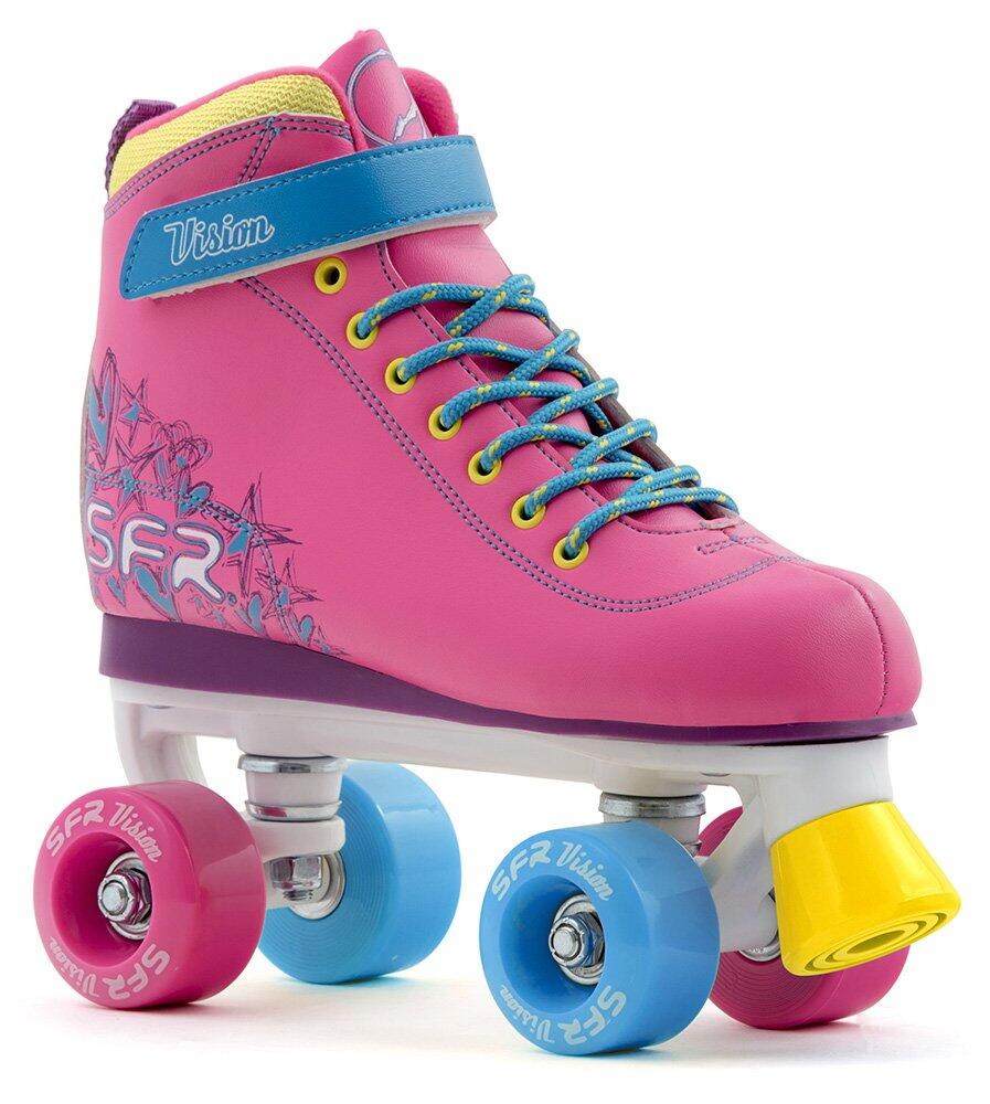Vision II Tropical Pink Kids Quad Roller Skates 2/3