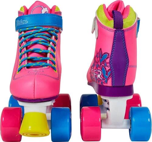 Vision II Tropical Pink Kids Quad Roller Skates 3/3