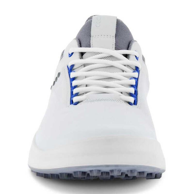 ECCO Core, Zapatos de Golf Hombre, Cuero Impermeables, Blanco/Gris/Silver,