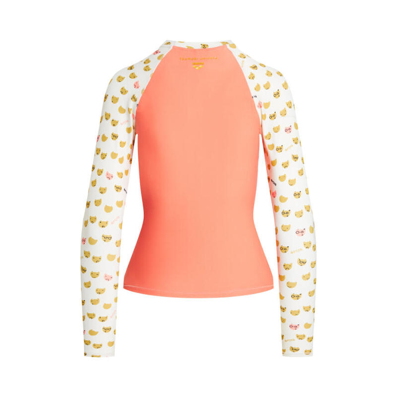 ARENA X TSUMORI CHISATO LADIES ALLOVER CAT GRAPHIC LS SUN PROTECTION TOP-ORANGE