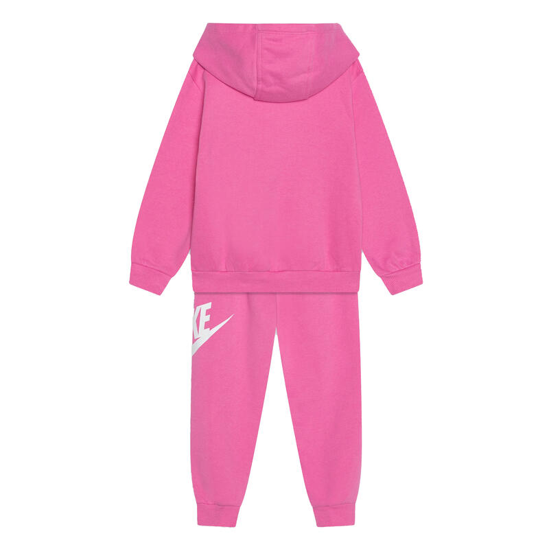 Tuta bambina nike club french terry - rosa - cotone garzato