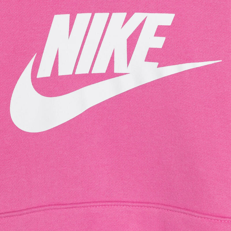 Tuta bambina nike club french terry - rosa - cotone garzato