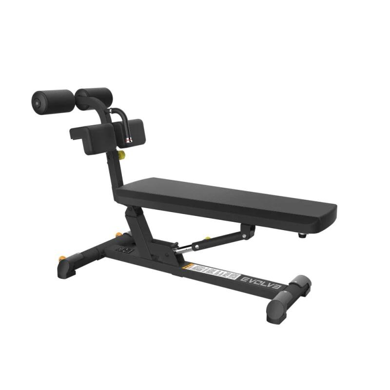 Evolve - Evolve Fitness Pr-218 Banc D'Abdominaux - Réglable - Banc De Musculation - Noir - Taille Unique - Decathlon