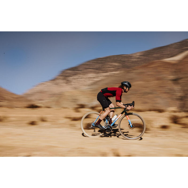 Maillot à manches courtes de cyclisme pour hommes Gravel Rouge Rio