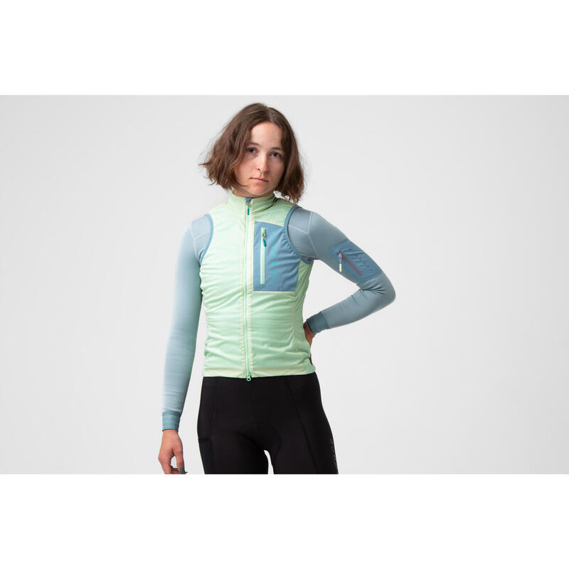 Gilet da ciclismo da donna Isolato Alternative Verde Acqua