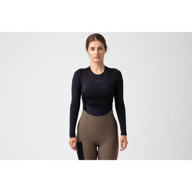 Maglia intima a maniche lunghe da ciclismo da donna Thermal Nero