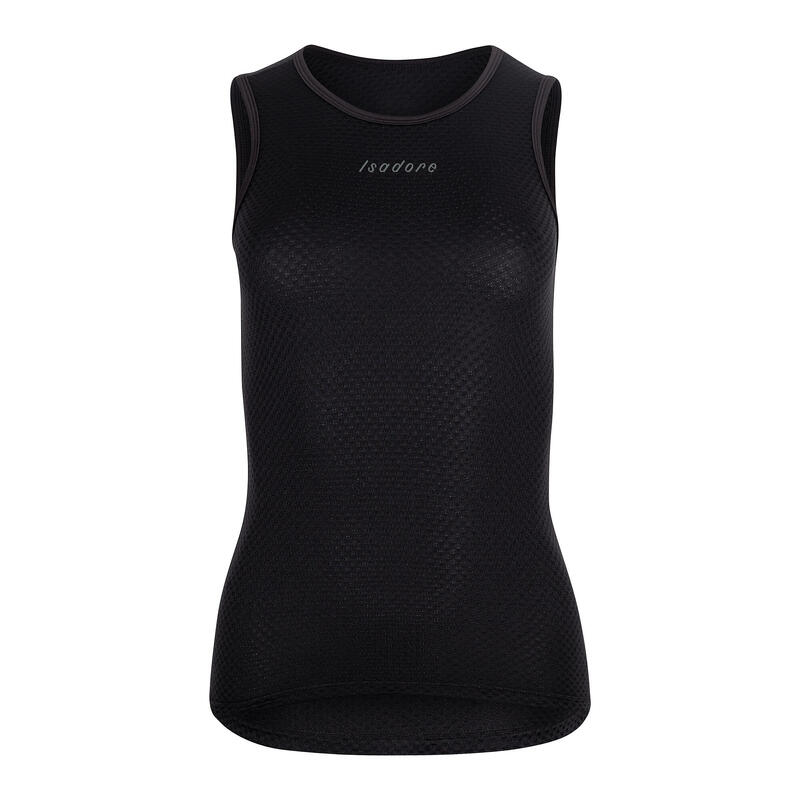 Dames wieler Mouwloze baselayer Licht Zwart