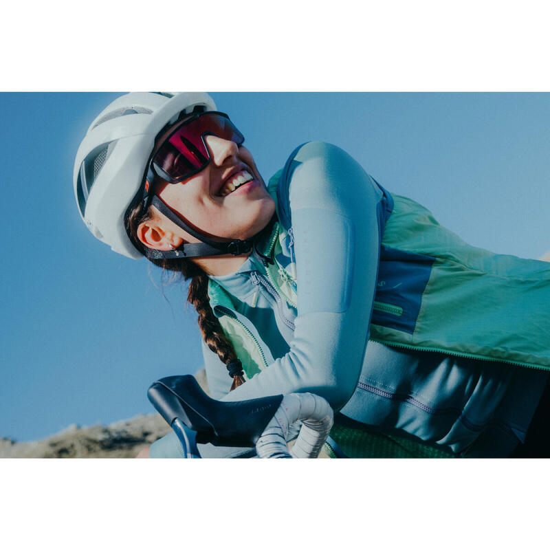 Gilet da ciclismo da donna Isolato Alternative Verde Acqua