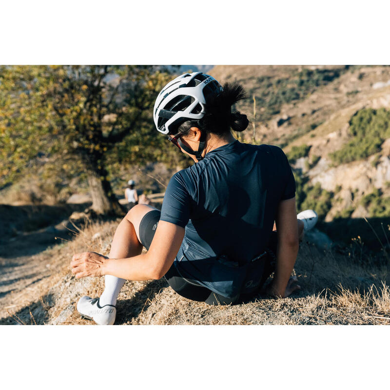 Maillot à manches courtes de cyclisme pour femmes Alternative Bleu Indigo