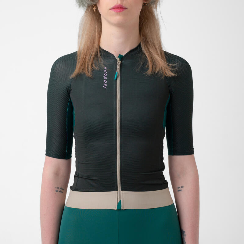 Maillot à manches courtes de cyclisme pour femmes Alternative Anthracite