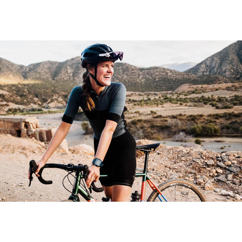 Maglia a manica corta da ciclismo da donna Gravel Blu Orion