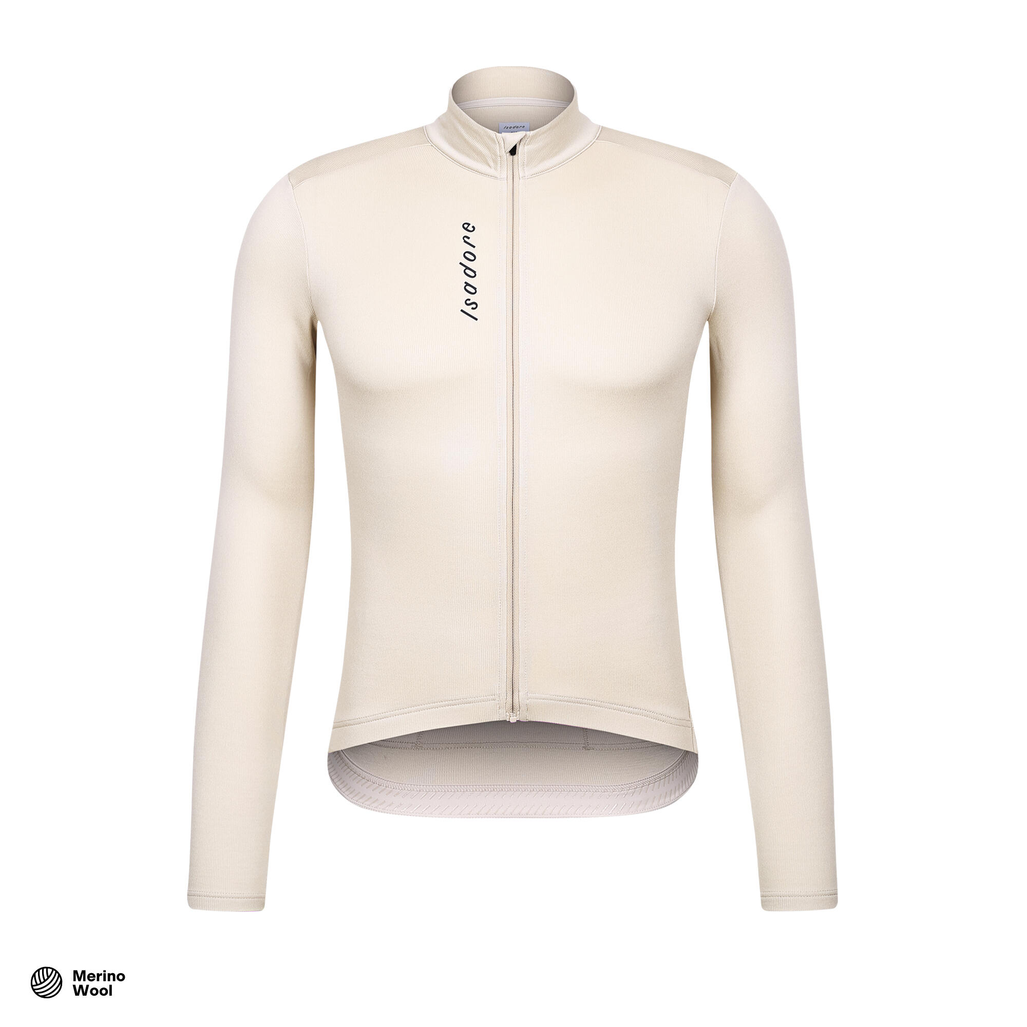 Isadore - Maillot À Manches Longues De Cyclisme Pour Hommes Thermique Signature Pélican - Maillot Manches Longues - Beige - 48 Xl - Decathlon