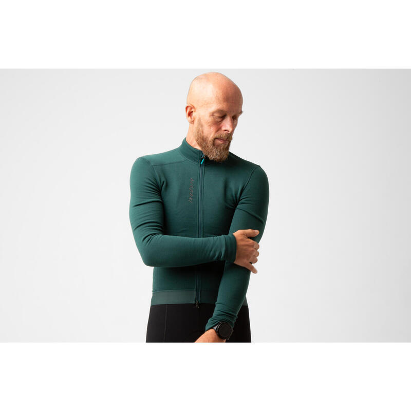 Maillot à manches longues de cyclisme pour hommes Hiver Profond Mousse Marine