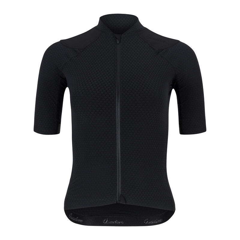 Damen Rad Kurzarmtrikot Aerodynamisch Echelon 1.0 Schwarz