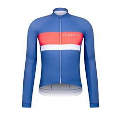 Maillot à manches longues de cyclisme pour hommes Gravel Worlds Bleu