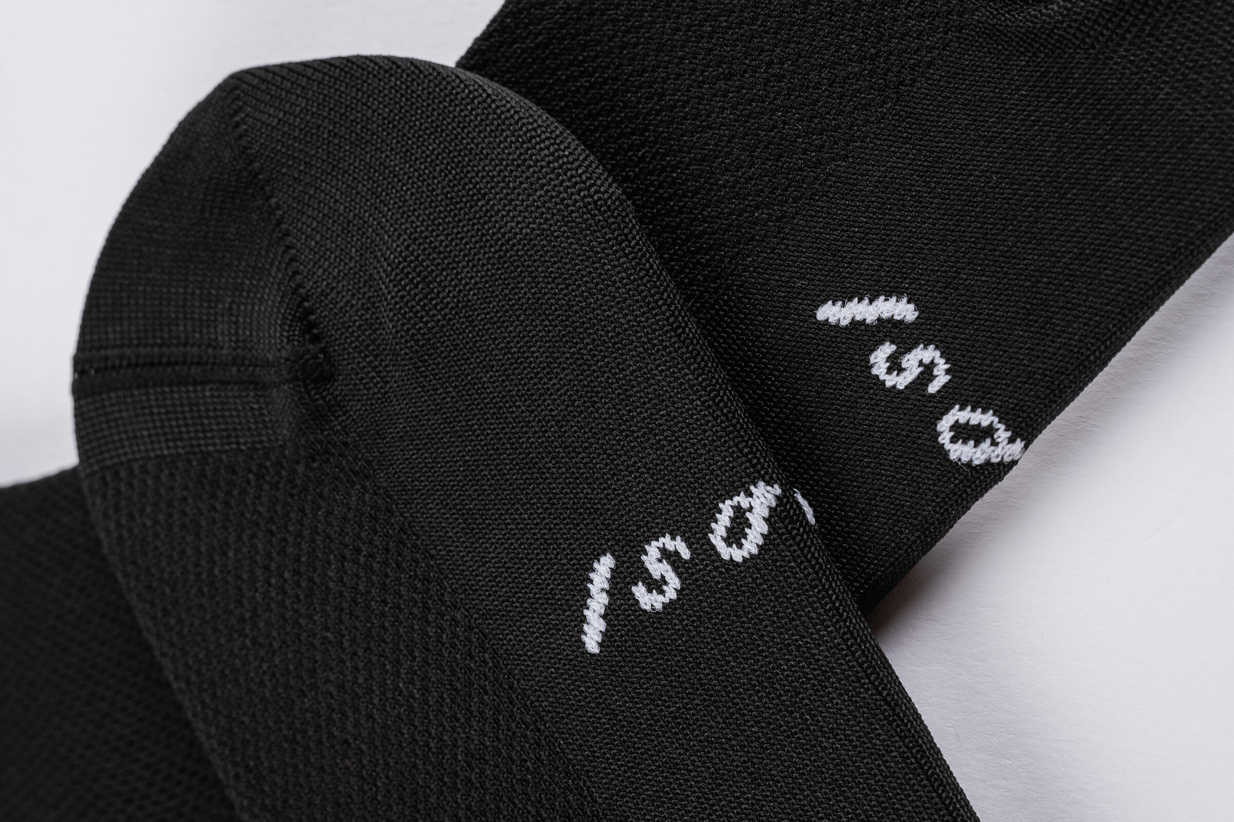 Unisex Rad Socken Leicht Signature Schwarz 3/4