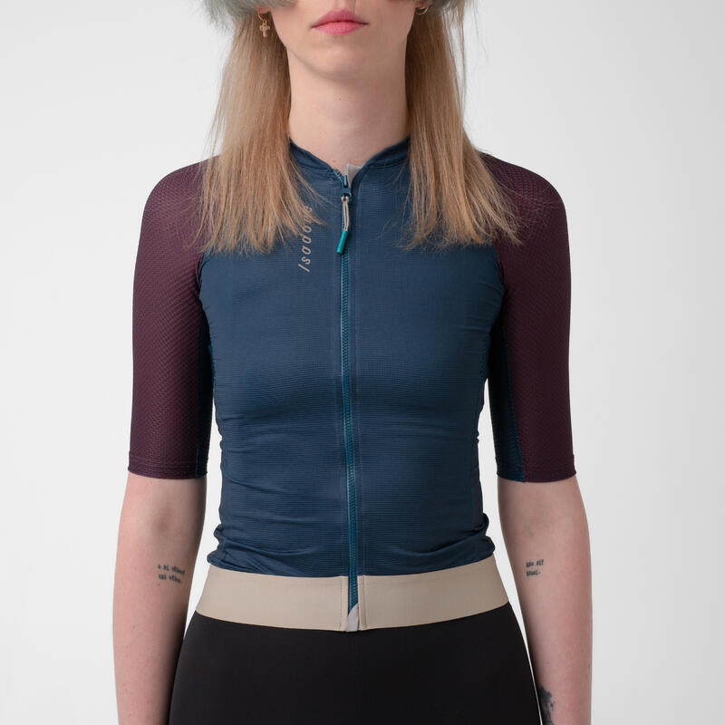 Damen Rad Kurzarmtrikot Alternative Marine