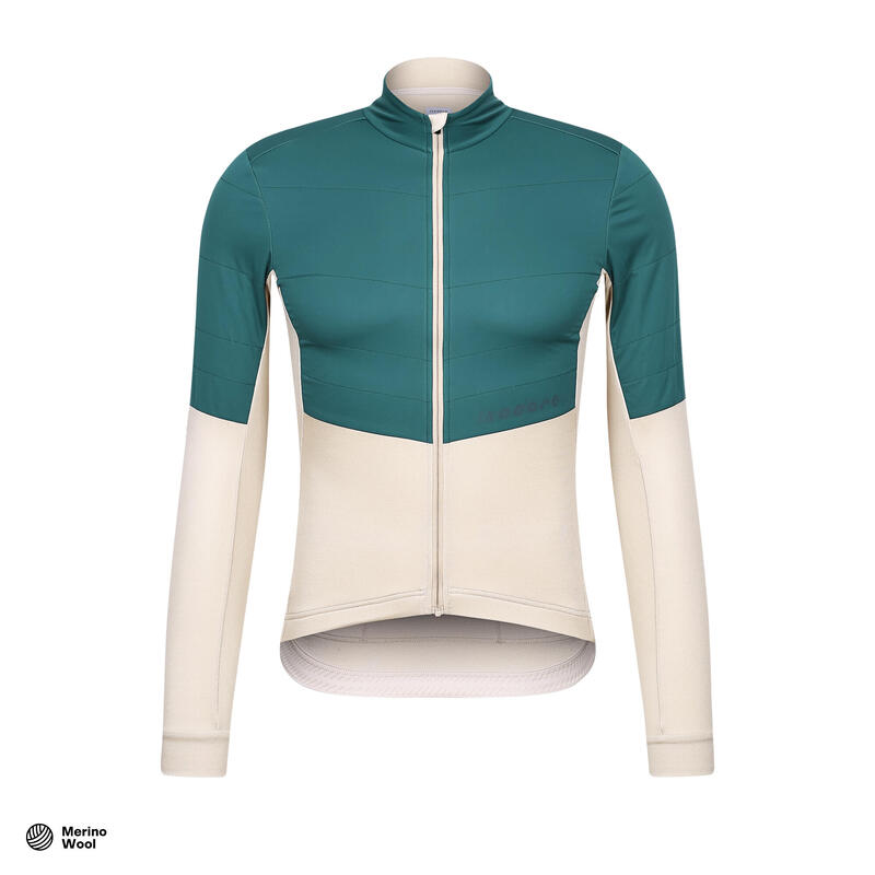 Maillot à manches longues de cyclisme pour hommes Coupe-vent Bloc Pélican