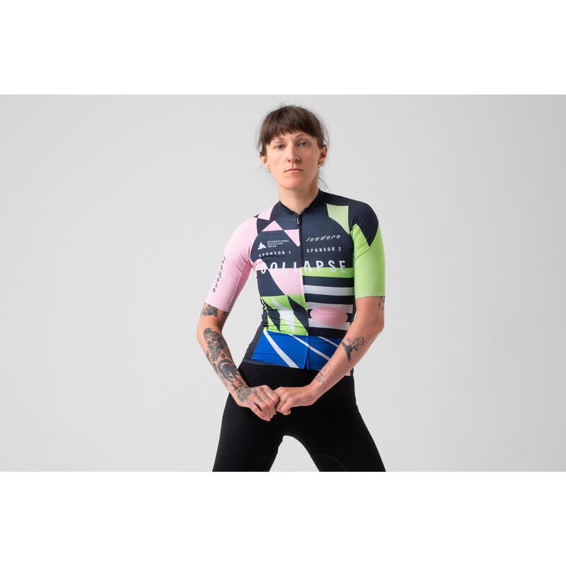 Maglia a manica corta da ciclismo da donna Team Collapse Multicolore