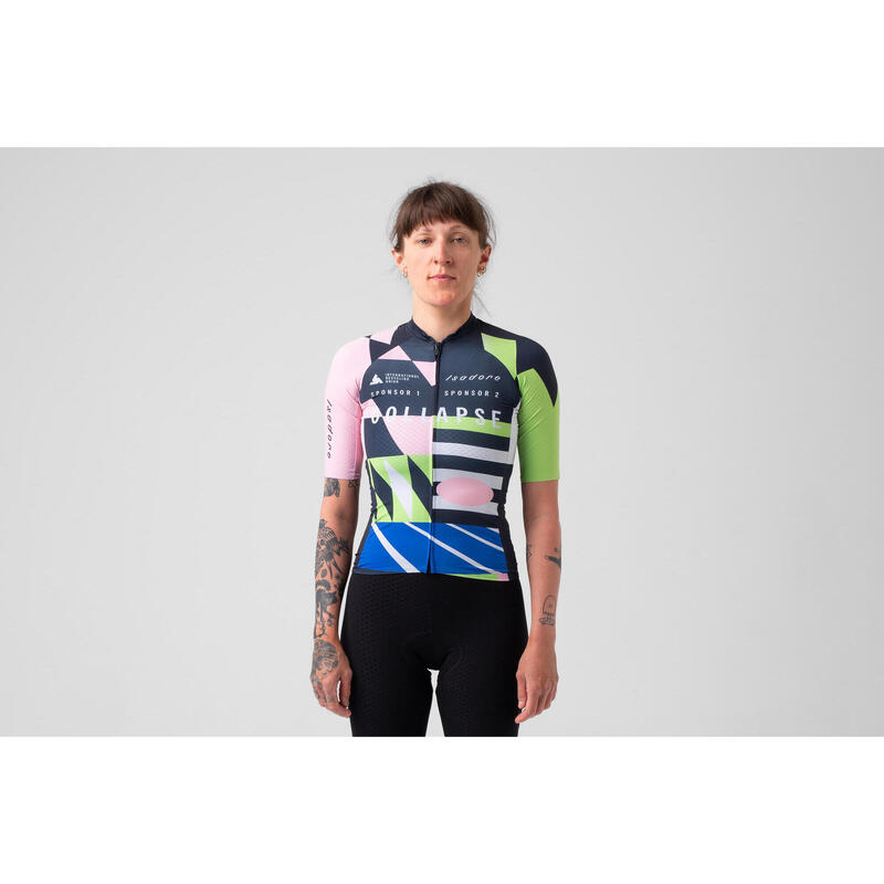 Maglia a manica corta da ciclismo da donna Team Collapse Multicolore