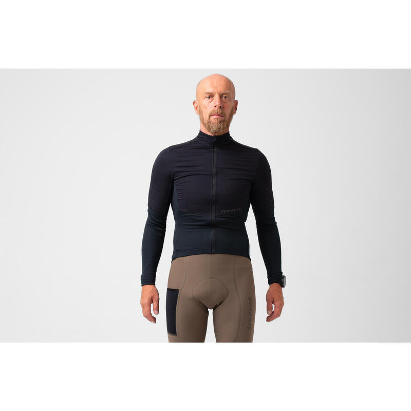 Maillot à manches longues de cyclisme pour hommes Coupe-vent Bloc Anthracite