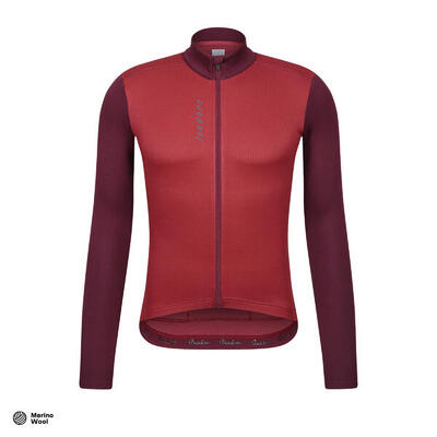 Maglia termica patchwork a maniche lunghe Ruby Wine / Fig