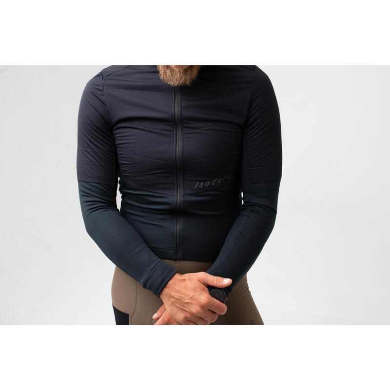 Maglia a manica lunga da ciclismo da uomo Antivento Signature Blocco Antracite