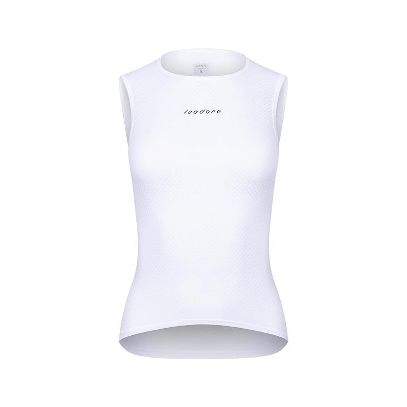 Dames wieler Mouwloze baselayer Licht Wit