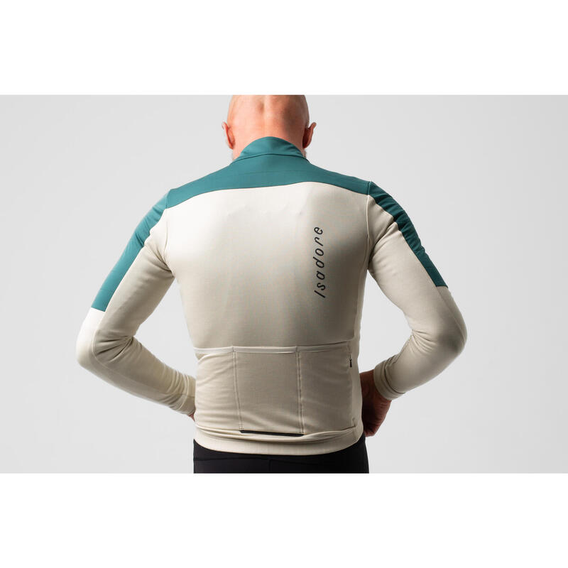 Maillot à manches longues de cyclisme pour hommes Coupe-vent Bloc Pélican