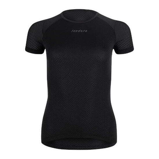 Maglia intima a maniche corte da ciclismo da donna Leggero Nero