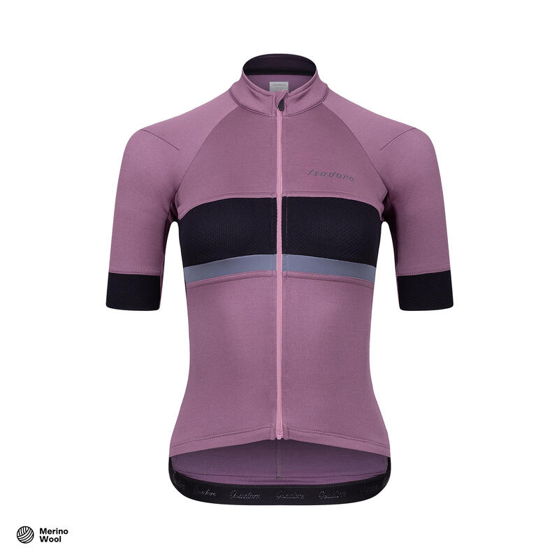 Maillot à manches courtes de cyclisme pour femmes Gravel Crépuscule Arctique