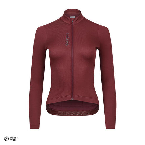 Maglia a manica lunga da ciclismo da donna Termico Signature Mogano Rosso