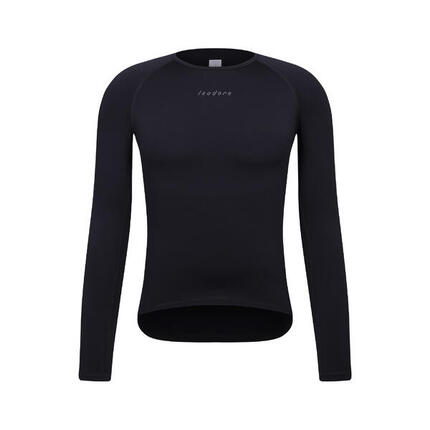 Herren Rad Langarm Unterhemd Thermal Schwarz