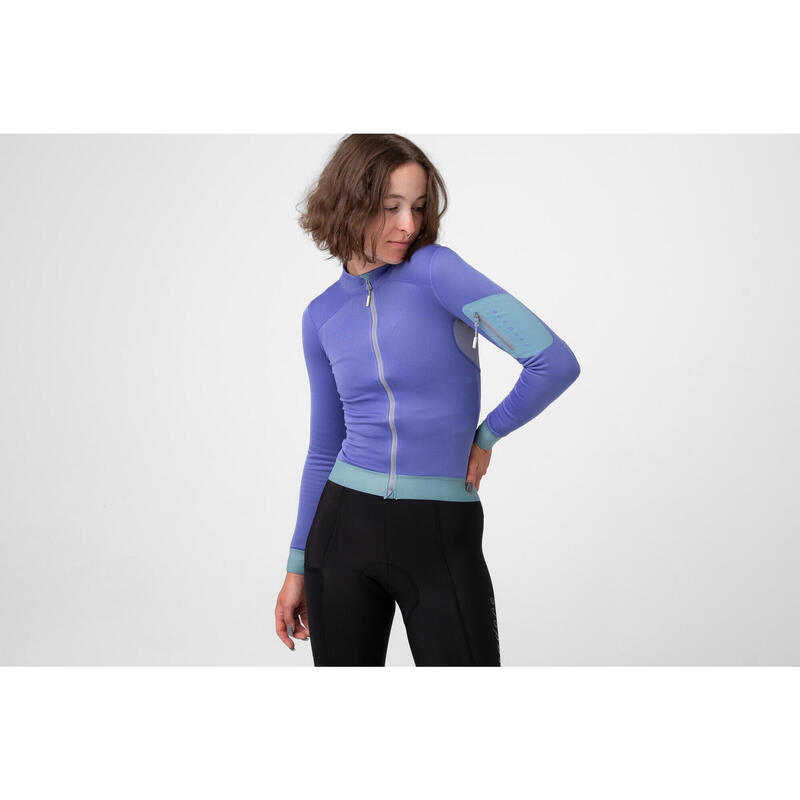 Maglia a manica lunga da ciclismo da donna Pile Ecologico Alternative Iris